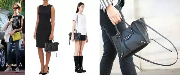 复古机车包大容量,balenciaga现代灰色机车包