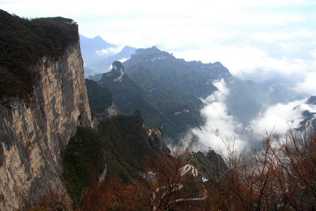 天门山景区观景,天门山生态景区