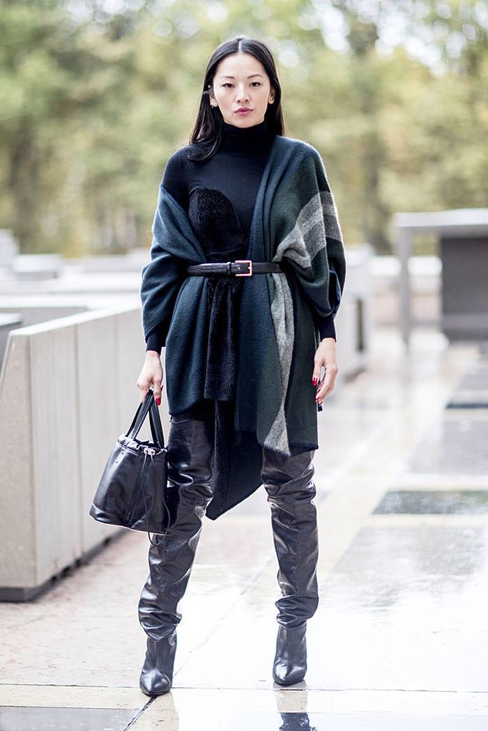 时尚圈真的有多酷,时尚围巾百搭欧美风