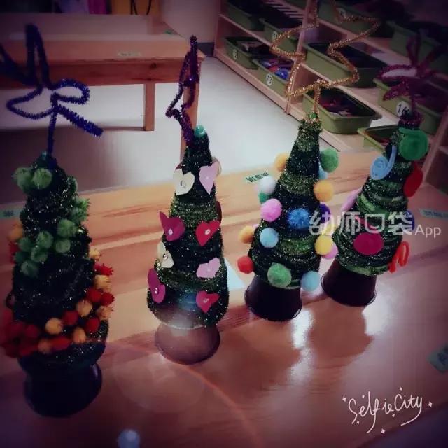 圣诞树创意美术10岁,松塔圣诞树创意手工