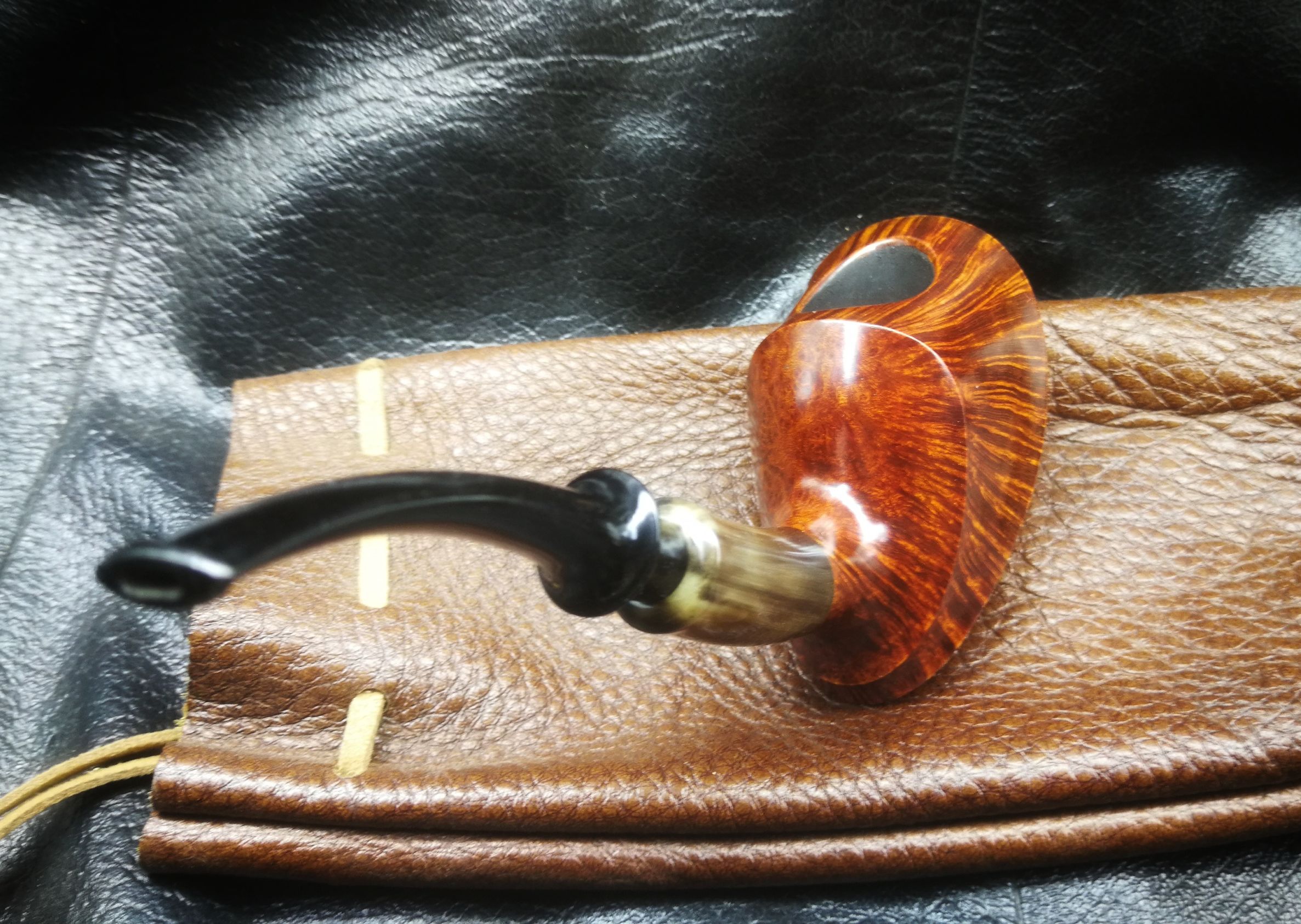 石楠木手工制作烟斗,高档石楠木牛角烟斗