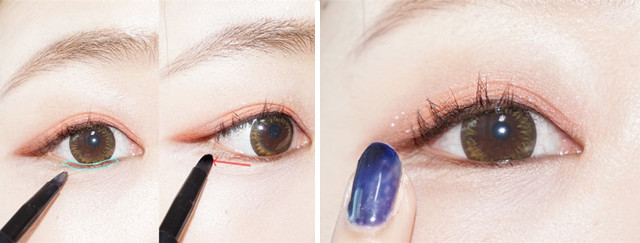 眼妆夕阳珊瑚色,杏珊瑚色眼妆