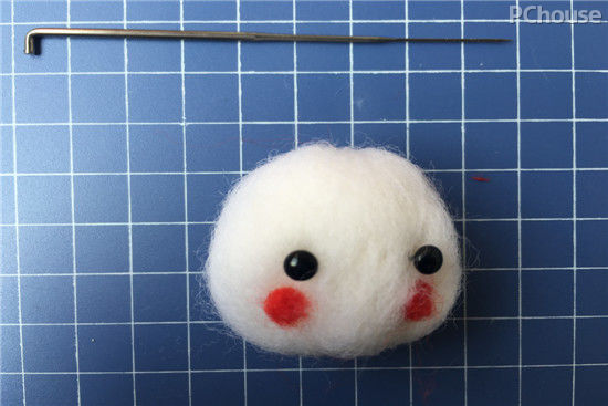 兔子毛绒挂件diy,diy羊毛毡钥匙扣小熊