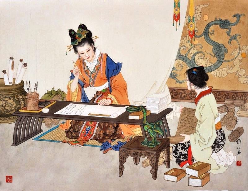 项维仁人物线描画稿,项维仁线描仕女新作集萃