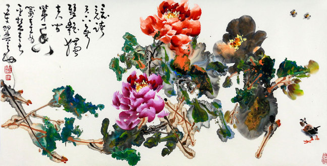 冲墨大师李长文作品,李长文水墨画欣赏