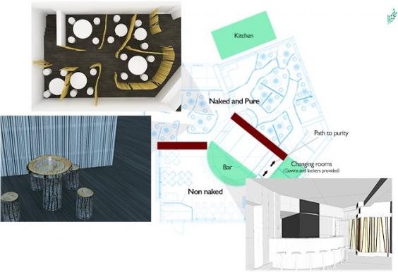 来这家餐厅吃饭真的超害羞，因为每个人都要*光脱**光