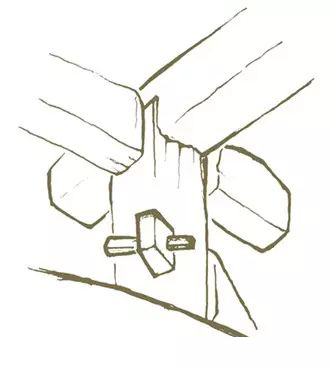 榫卯结构手绘线稿,古代家具手绘线稿