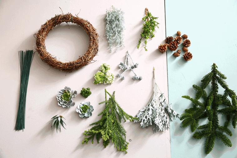 圣诞节花环搭配,圣诞花环教程