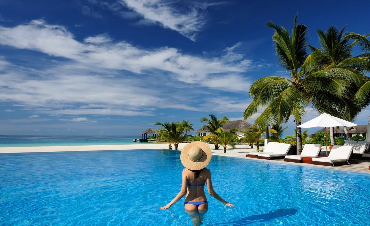 马尔代夫定制旅游,旅游胜地马尔代夫亲子照