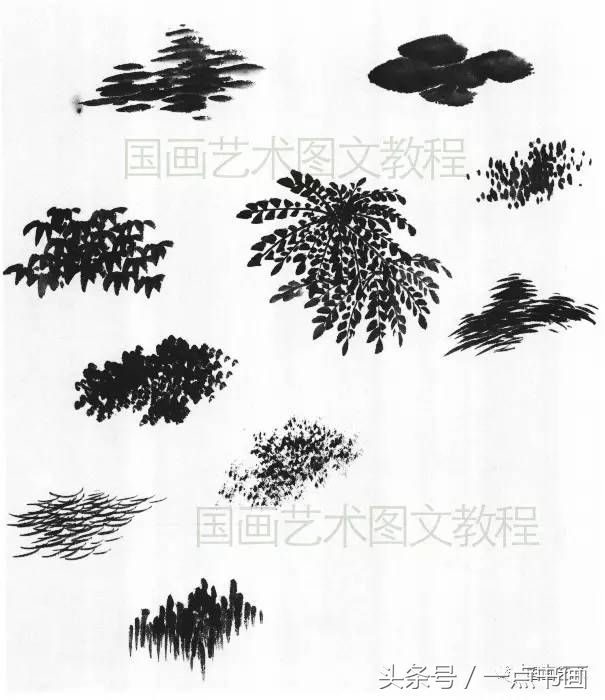 芥子园山水画技法10,芥子园国画山水画教学视频的画法