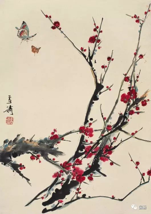花鸟大师王雪涛画梅,王雪涛花鸟画图片梅花