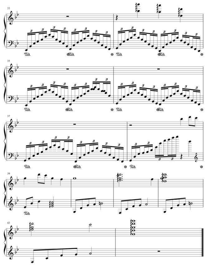 一些经典钢琴曲的简谱和五线谱给大家学习参考