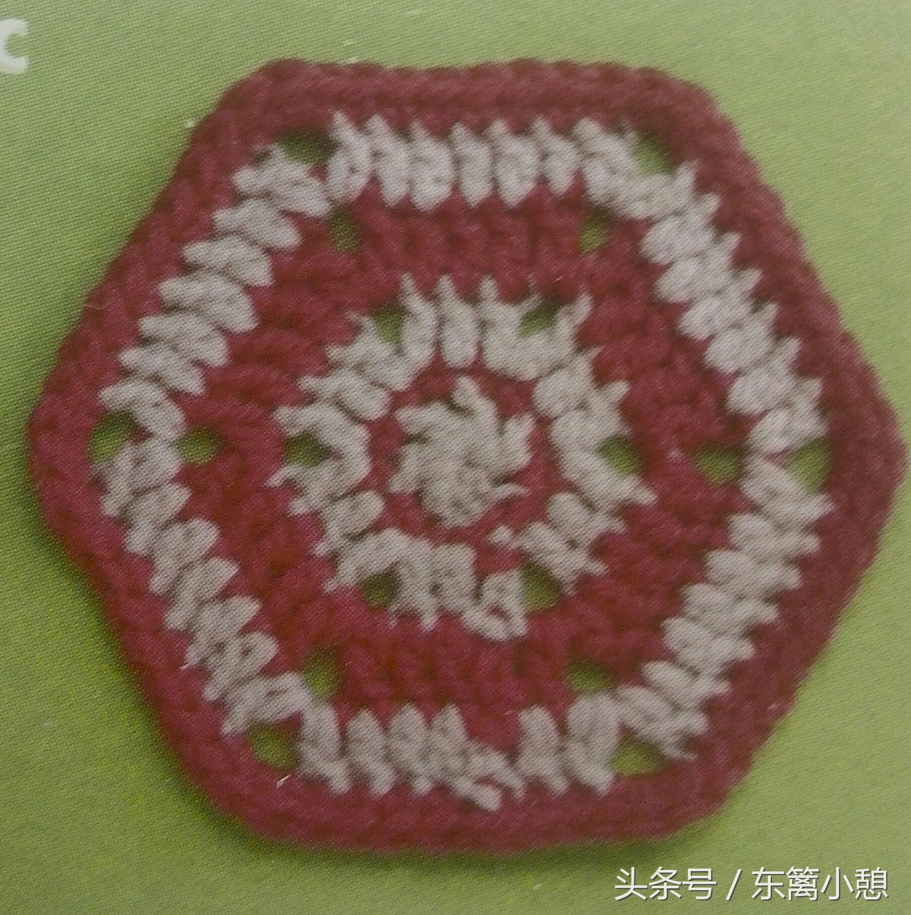 简单六针花样图解,六角花样钩编视频