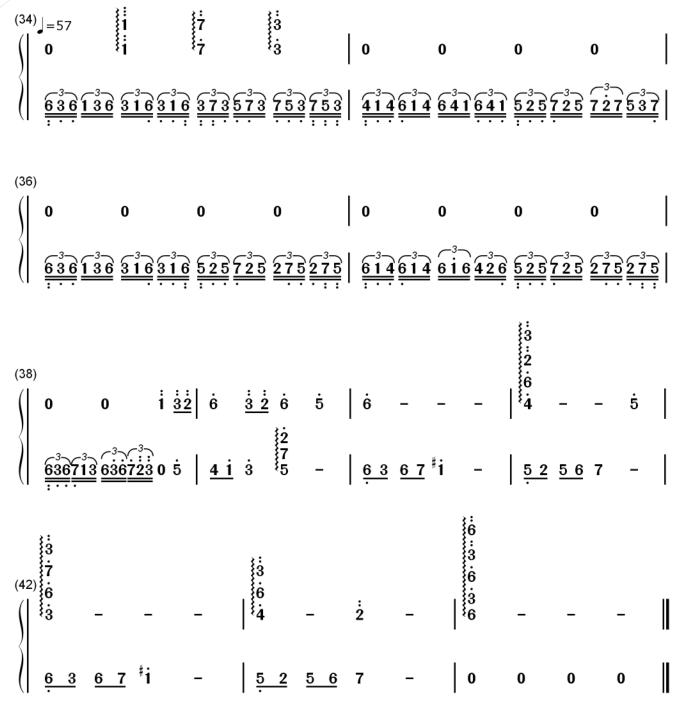 一些经典钢琴曲的简谱和五线谱给大家学习参考