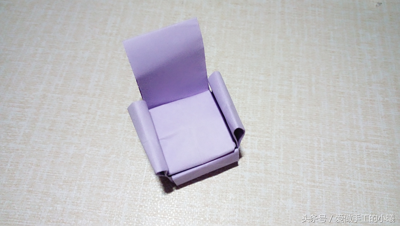家具手工折纸沙发,芭比单人沙发折纸