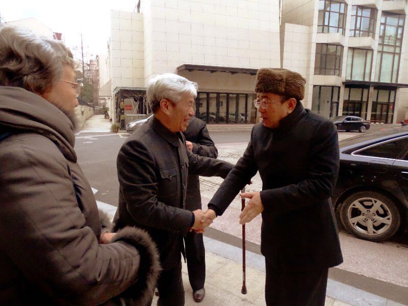 韩煜书法展在中国,韩煜和他的书法创作团队