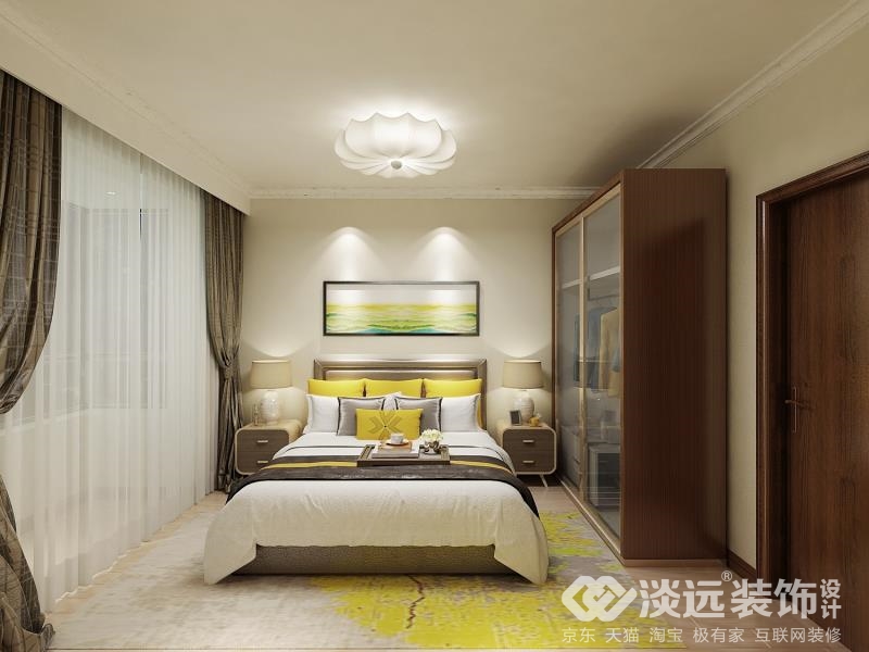 简欧82平米风格装修效果图,淡远装饰设计