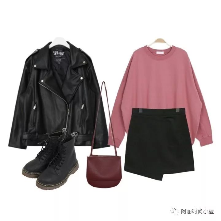 韩版宽松皮夹克搭配什么裤子,韩版帅气皮夹克怎么搭气质