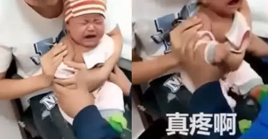6个月小孩打针喊疼死了,现在一个月的婴儿打针怎么打