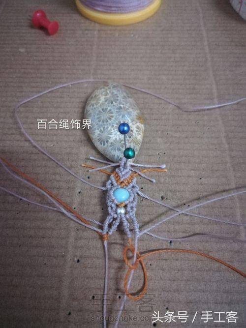 编绳项链背云的编法,宝宝平安扣编绳项链编法