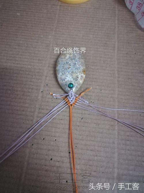 编绳项链背云的编法,宝宝平安扣编绳项链编法