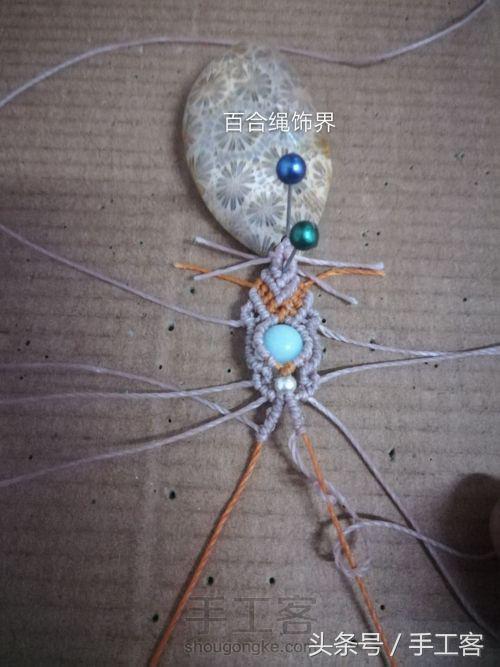 编绳项链背云的编法,宝宝平安扣编绳项链编法