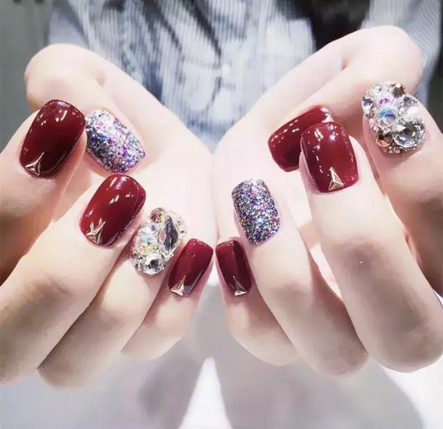 超好看的少女系美甲,适合直女的美甲