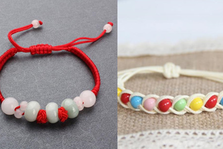 翡翠平安扣手链绳的编织视频教程,立体金线蝴蝶结手链编织法完整版