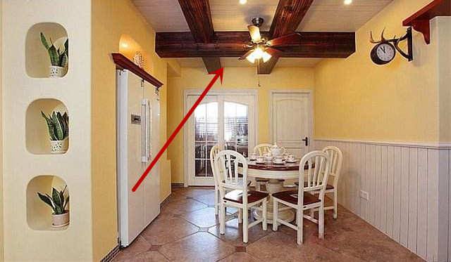 客餐厅中间横梁35cm怎么处理,客厅和餐厅中间的横梁处理效果图