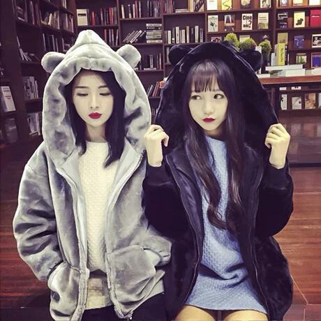 韩风短款豆沙粉羽绒服搭配,韩风淑女穿衣搭配图片