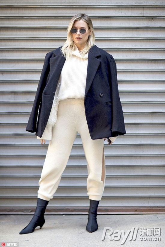 杨紫黑色阔腿牛仔裤,杨紫健身裤