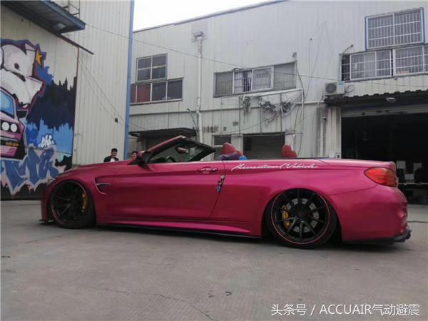 宝马428i硬顶敞篷电光樱花粉,尊贵迈腾改装