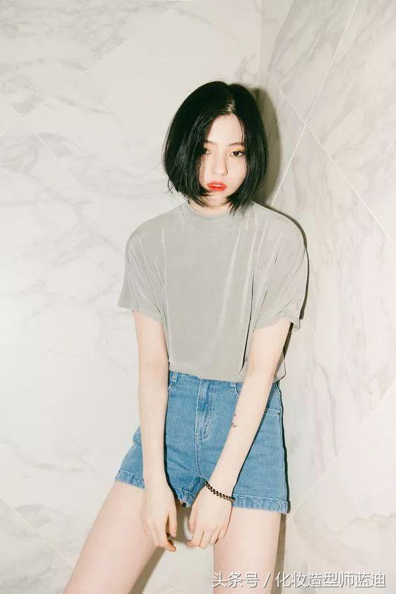 韩式泡面头短发,内扣短发适合什么颜色