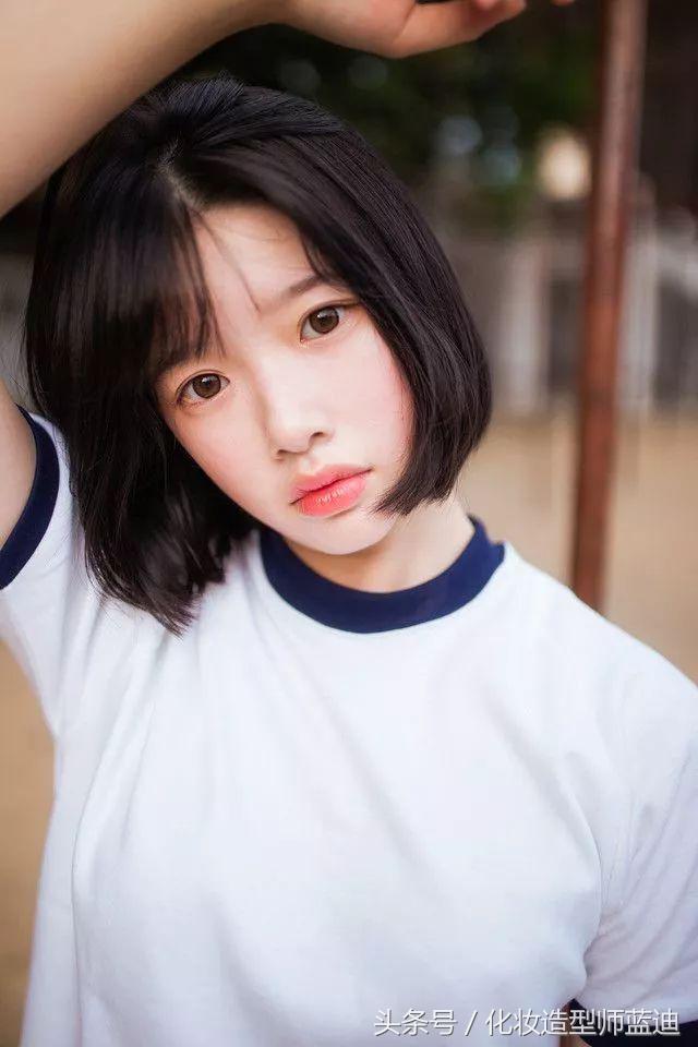 韩式泡面头短发,内扣短发适合什么颜色