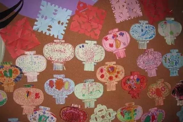 元宵节主题墙亲子作品,元宵节怎么装饰作品墙
