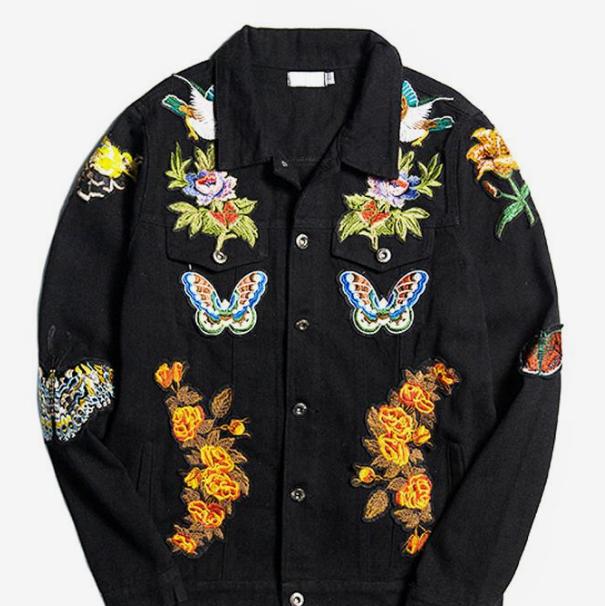 牛仔外套男款潮牌穿搭,小众设计感潮男牛仔外套