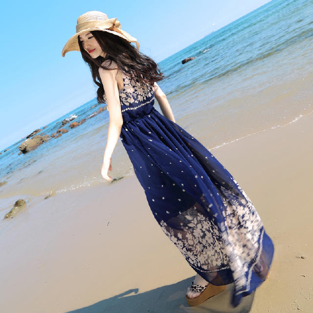 清新优雅雪纺裙,夏季小清新雪纺裙