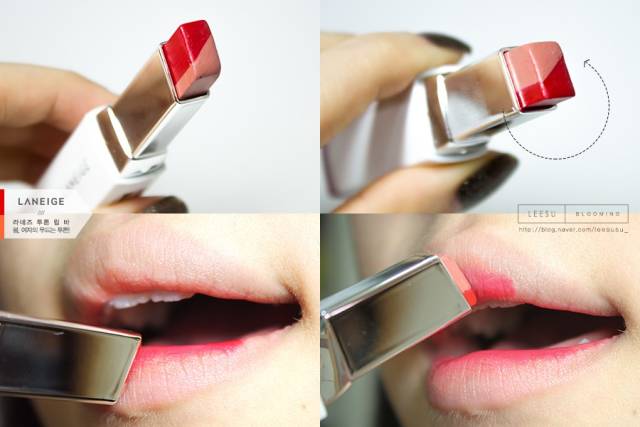 兰芝双色哑光唇膏,韩国美妆博主lee