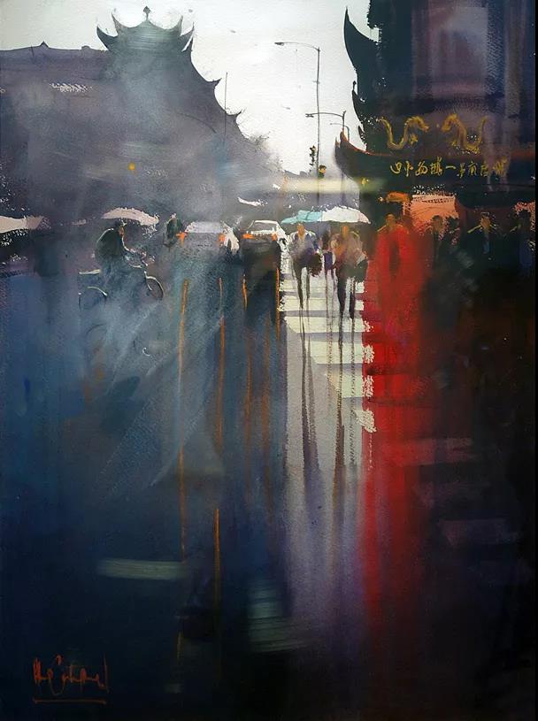 水彩大师阿尔瓦罗绘画作品,乌拉圭创意画家