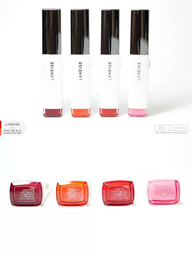 leesu美妆,新款兰芝双色口红试色