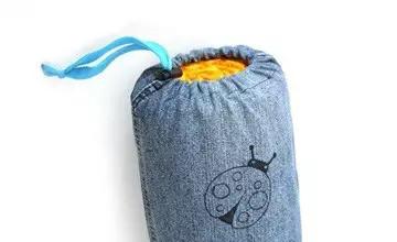 旧物改造牛仔裤收纳盒,旧牛仔改造壁挂收纳袋