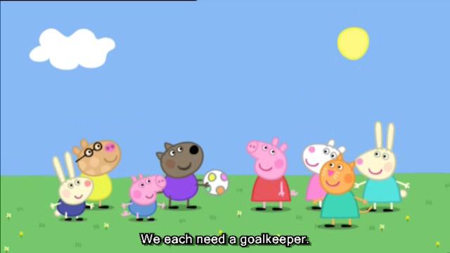 粉红小猪动画片英文版,小猪佩奇篮球动画片英文版