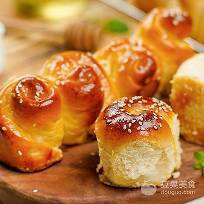 蜂蜜脆底小面包家庭版,无黄油脆底蜂蜜小面包