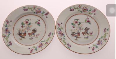 粉彩盘捡漏,50年代精品粉彩盘