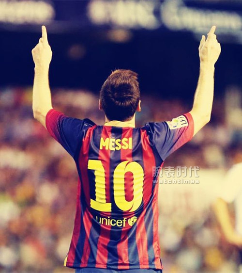 梅西金球奖特别款腕表,艾美巴萨限定版手表图片大全