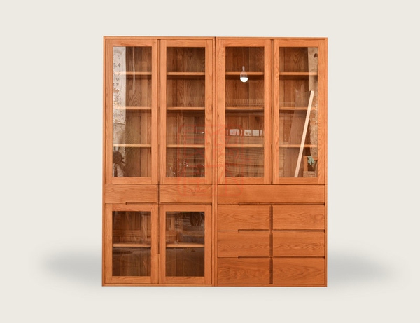 橡木实木柜子定制多少钱一平方,墙壁实木书柜定制多少钱