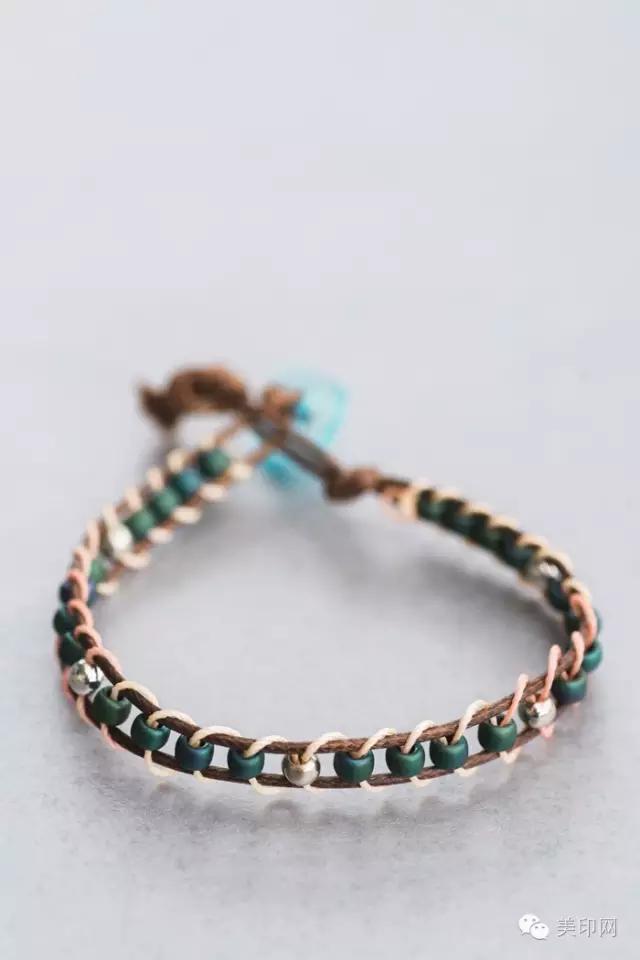 小众欧美复古串珠手链教程,珠子diy手链图片波西米亚风