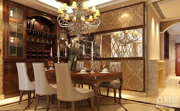 欧式风格装修酒柜效果图片大全,新中式酒柜这样做时尚大气