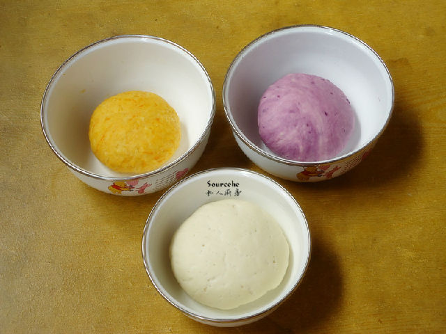 多彩馒头图片,玫瑰馒头花样