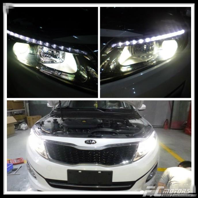 起亚k5海拉大灯总成,k5起亚车灯升级